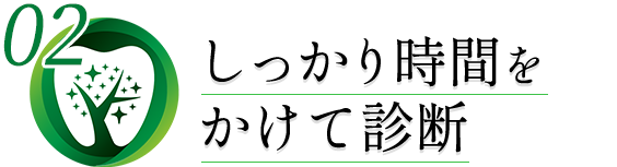 しっかり時間をかけて診断